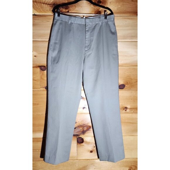 LL Bean Chino Classic Fit Pants 33X29 100% Cotton Covered Back Pocket - Picture 1 of 9